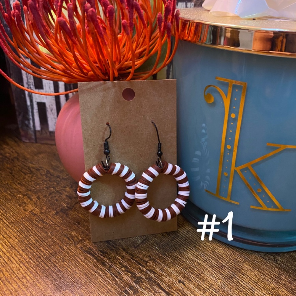 Jewlery By Kallie Dangle Colorful Hoop Earrings